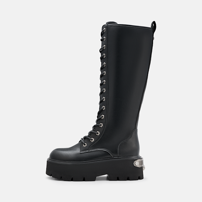Buffalo BRAKE LACE UP HI - VEGAN NAPPA Schwarz 104583 1