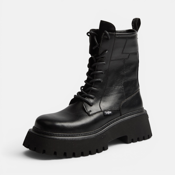 Buffalo STACY LACE UP MID - VEGAN NAPPA black 104588 2