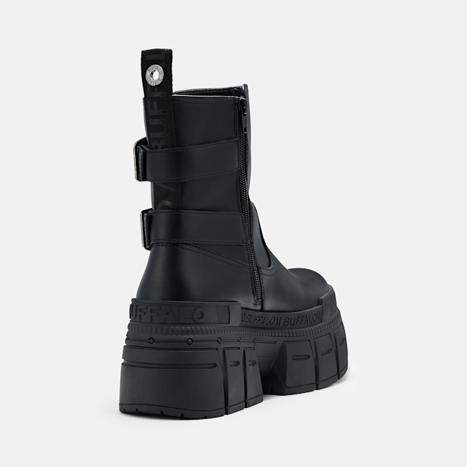 Buffalo GOSPHER BIKER LO - VEGAN NAPPA black 104592 4