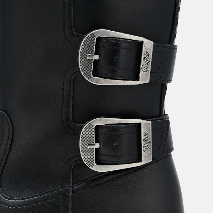 Buffalo GOSPHER BIKER LO - VEGAN NAPPA black 104592 6