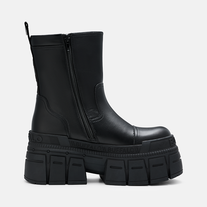 Buffalo GOSPHER  ZIP MID - VEGAN NAPPA noir 104593 2