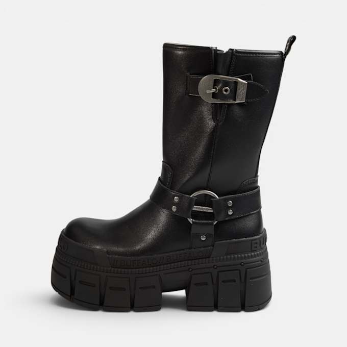 Buffalo GOSPHER BIKER MID- VEGAN NAPPA black 104594 1