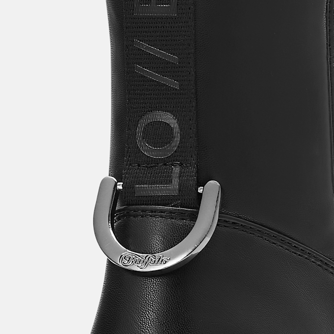 Buffalo GOSPHER OVERKNEE - VEGAN NAPPA Nero 104602 6