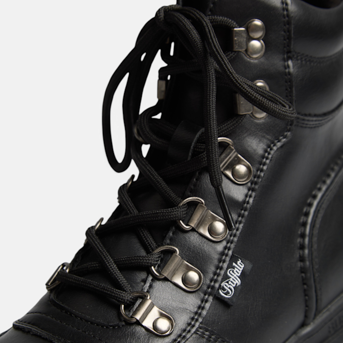 Buffalo DIONE HIKE MID - VEGAN NAPPA Nero 104601 4