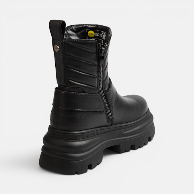 Buffalo DIONE BIKER ZIP MID - VEGAN NAPPA black 104600 3
