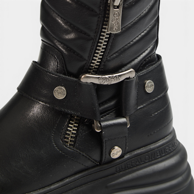 Buffalo DIONE BIKER ZIP MID - VEGAN NAPPA black 104600 4