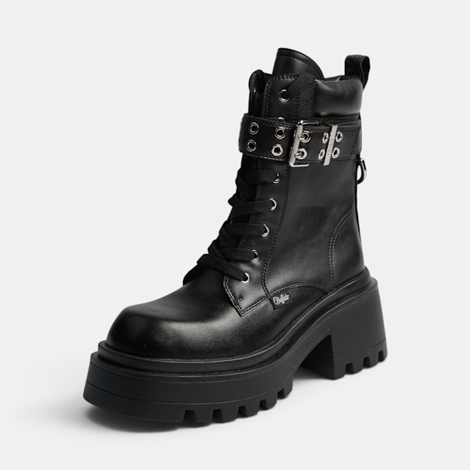 Buffalo LIV LACE UP MID - VEGAN NAPPA Schwarz 104627 2