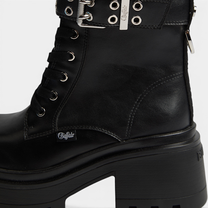 Buffalo LIV LACE UP MID - VEGAN NAPPA Schwarz 104627 4