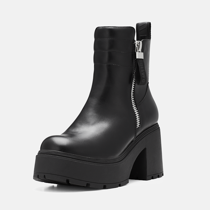 Buffalo MILA ZIP BOOT MID - VEGAN NAPPA negro 104633 3