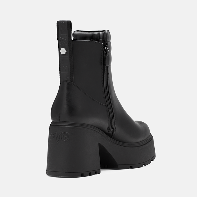 Buffalo MILA ZIP BOOT MID - VEGAN NAPPA negro 104633 4