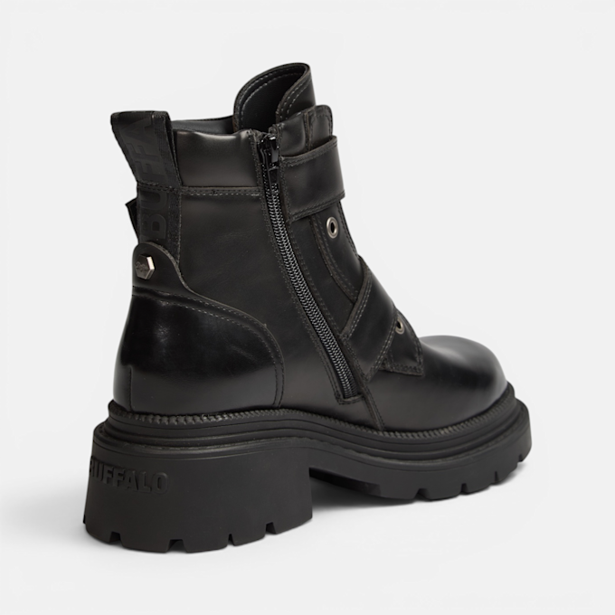 Buffalo CATHY BIKER MID TB - VEGAN NAPPA nero 104639 3