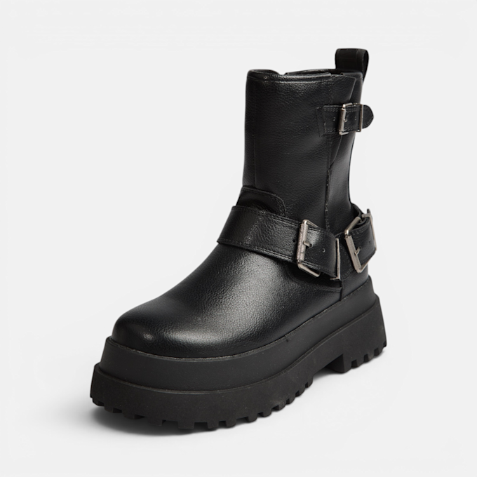Buffalo PLUTO BIKER MID - VEGAN NAPPA Schwarz 104640 2