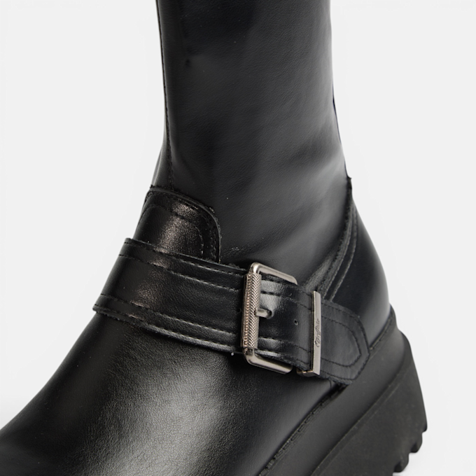 Buffalo PLUTO BIKER OVERKNEE - VEGAN NAPPA Nero 104649 4