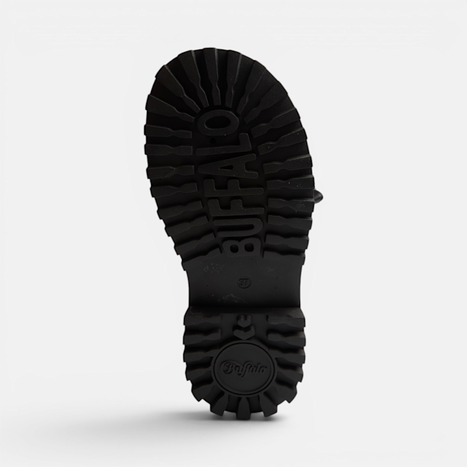Buffalo PLUTO BIKER OVERKNEE - VEGAN NAPPA Nero 104649 5