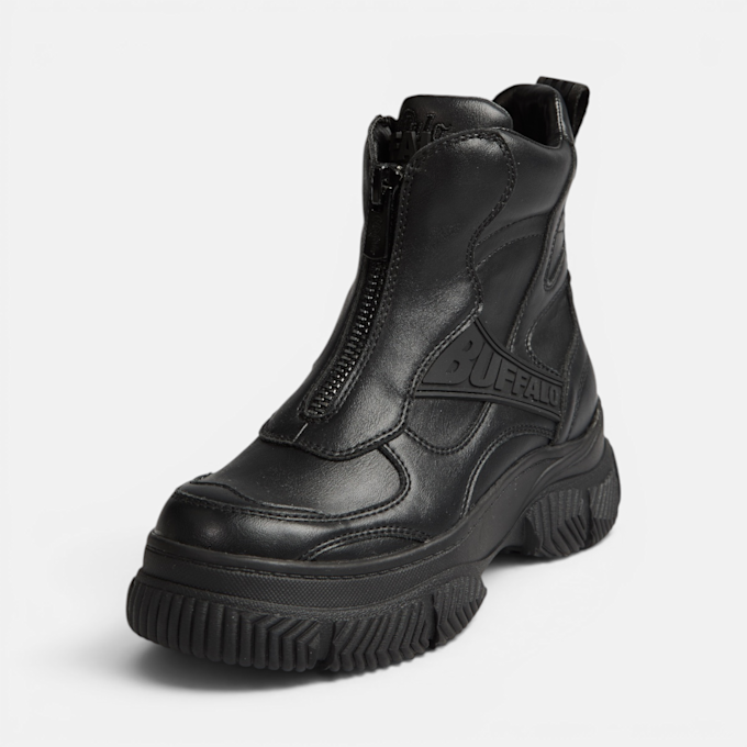 Buffalo DOOZER FRONT ZIP - VEGAN NAPPA noir 104683 2