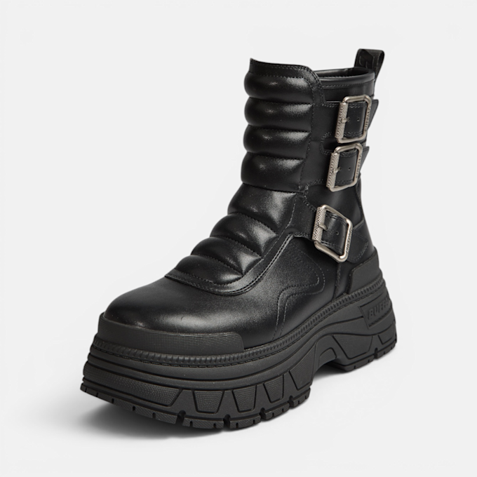 Buffalo FUSION BIKER MID - VEGAN NAPPA schwarz 104681 2