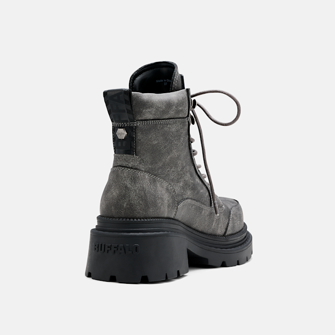 Buffalo JACK LACE UP MID - VEGAN NUBUCK grau 104700 4