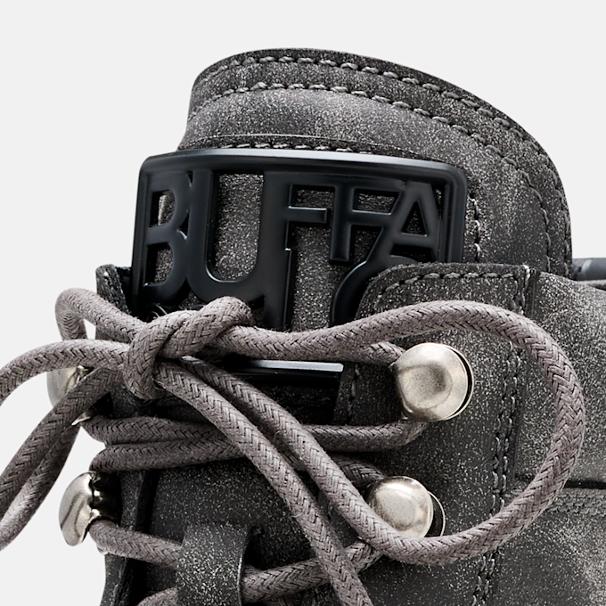 Buffalo JACK LACE UP MID - VEGAN NUBUCK grey 104700 6