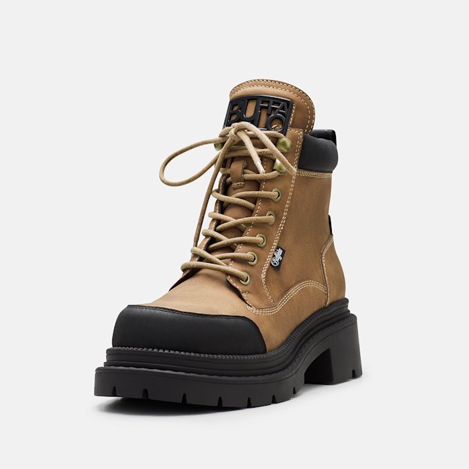 Buffalo JACK LACE UP MID - VEGAN NUBUCK beige 104699 3