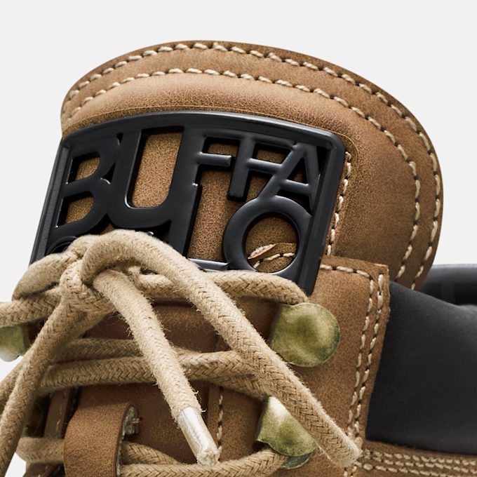 Buffalo JACK LACE UP MID - VEGAN NUBUCK beige 104699 6