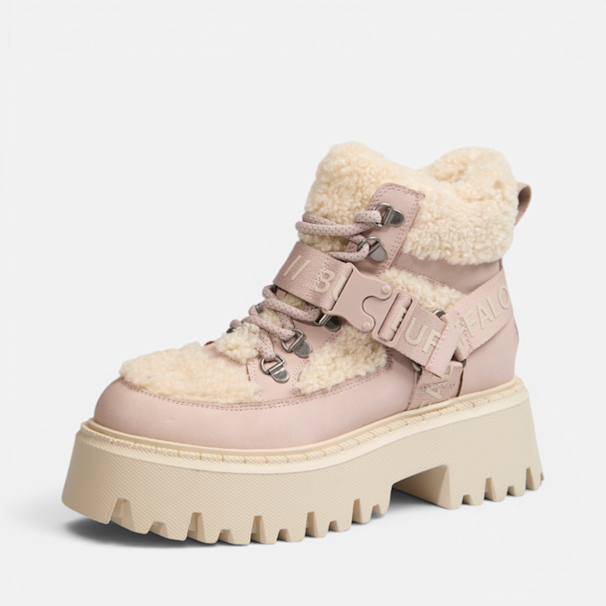 Buffalo ASPEN COM MID WARM - VEGAN NUBUCK/FUR beige 104710 2