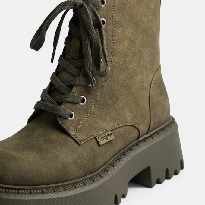 Buffalo ASPEN LACE UP MID WARM - VEGAN NUBUCK beige 104714 4