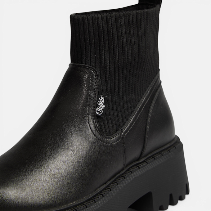 Buffalo ASPEN CHELSEA KNIT - VEGAN NAPPA/KNIT negro 104719 4