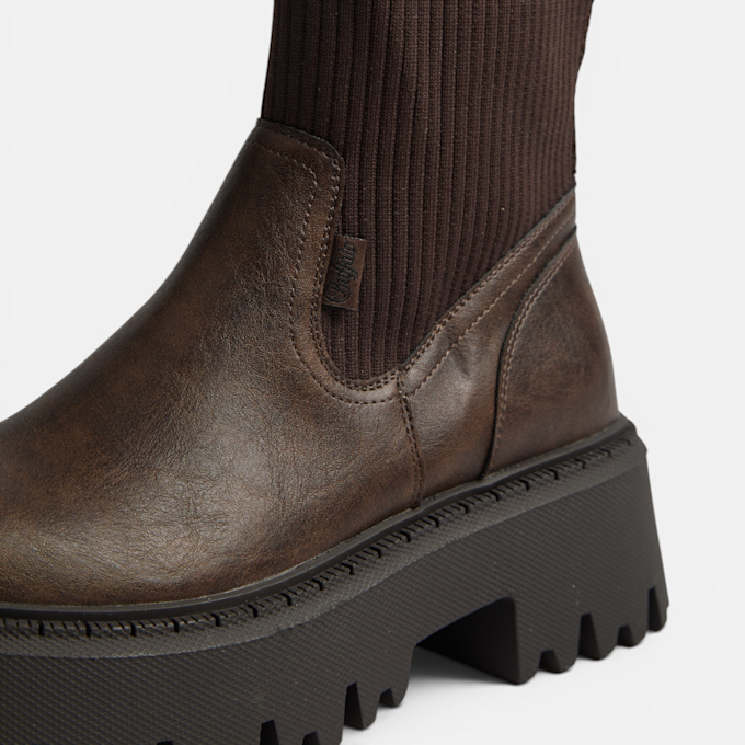 Buffalo ASPEN CHELSEA KNIT - VEGAN NAPPA/KNIT brown 104720 4