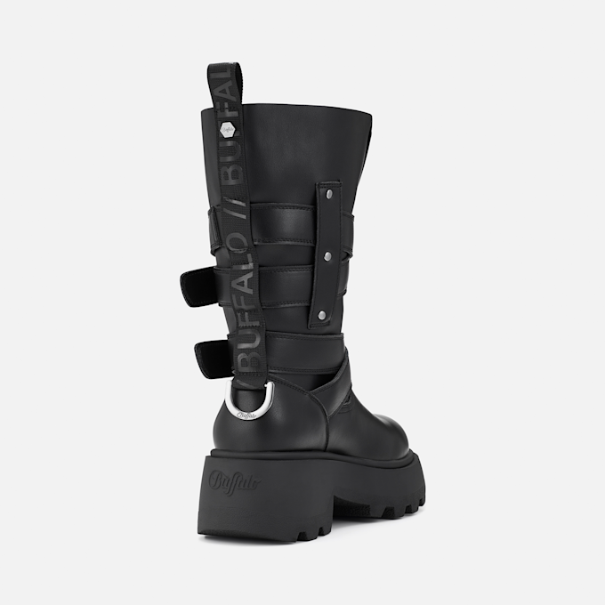 Buffalo PHANTOM BIKER HI - VEGAN NAPPA negro 104754 4