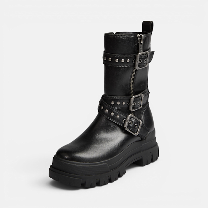 Buffalo ASPHA ZIP BIKER - VEGAN NAPPA nero 104843 2