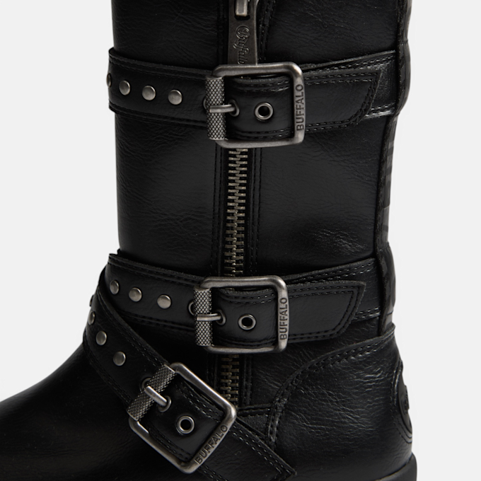Buffalo ASPHA ZIP BIKER - VEGAN NAPPA schwarz 104843 4