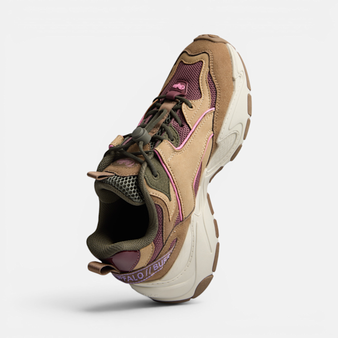 Buffalo PYRA ONE - VEGAN NUBUCK/MESH Beige 104858 4