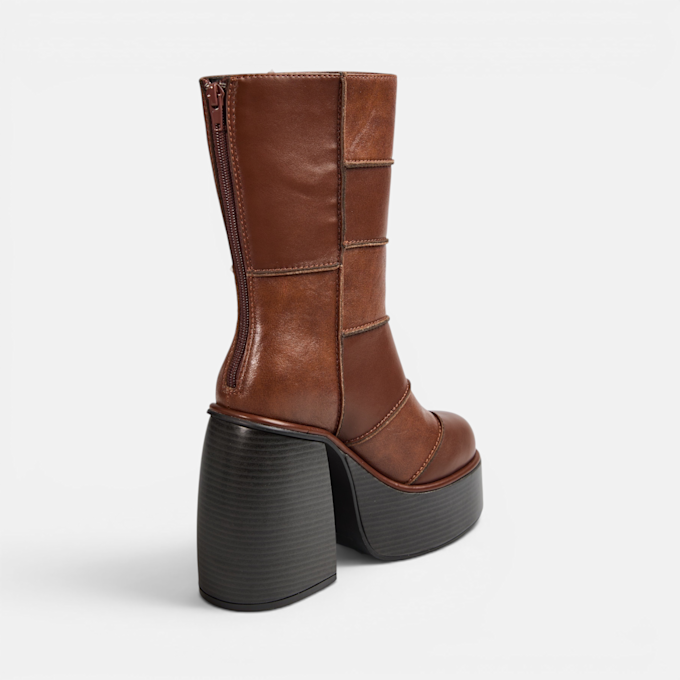 Buffalo HEART PATCH STACK - VEGAN NAPPA Braun 104866 3