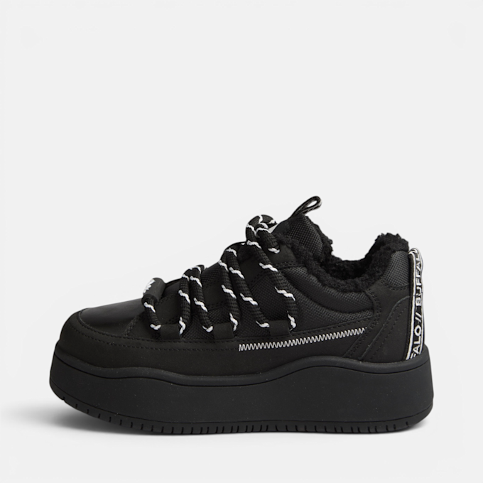 Buffalo ARIYA LACE UP WARM LO - VEGAN NUBUK/NYLON negro 104887 1