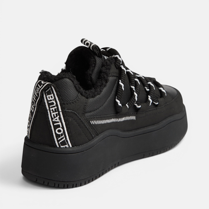 Buffalo ARIYA LACE UP WARM LO - VEGAN NUBUK/NYLON black 104887 4