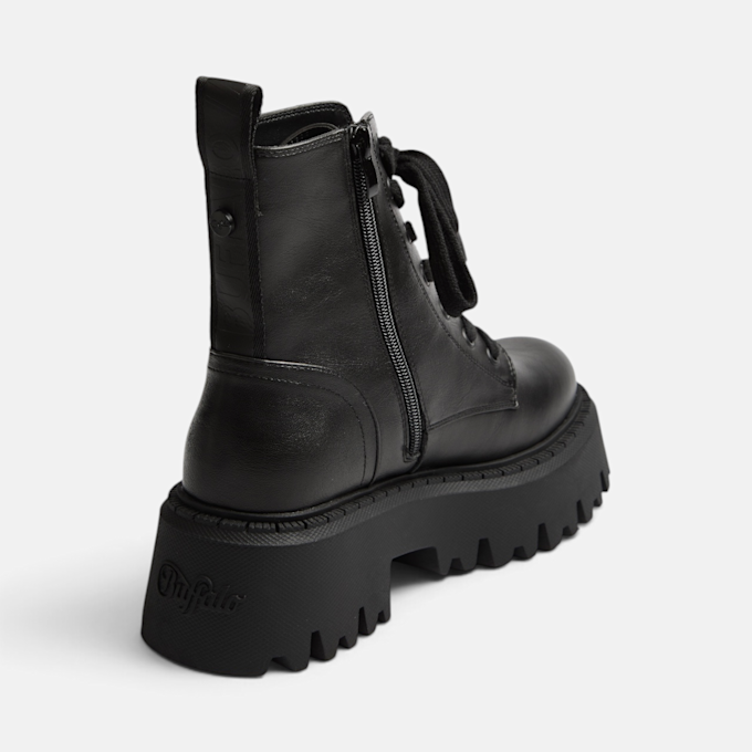 Buffalo ASPEN LACE UP MID BS - VEGAN NAPPA negro 104886 3
