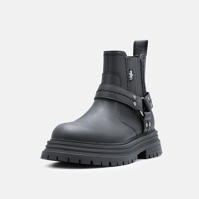 Buffalo LENNOX CHELSEA BIKER LO - VEGAN NUBUCK Schwarz 104892 3