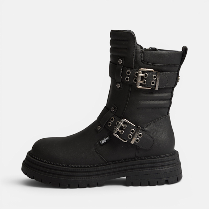 Buffalo LENNOX BIKER MID - VEGAN NUBUCK noir 104896 1