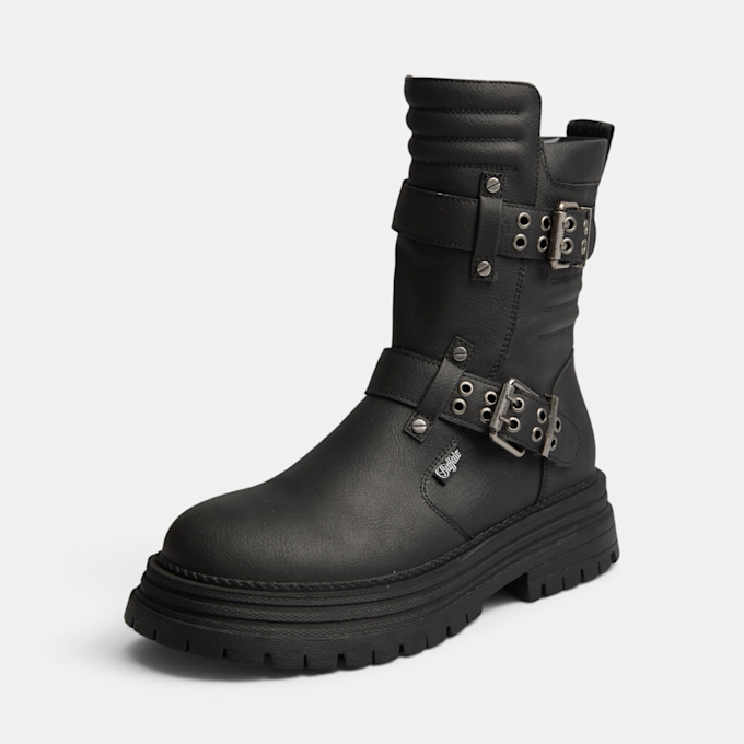 Buffalo LENNOX BIKER MID - VEGAN NUBUCK black 104896 2