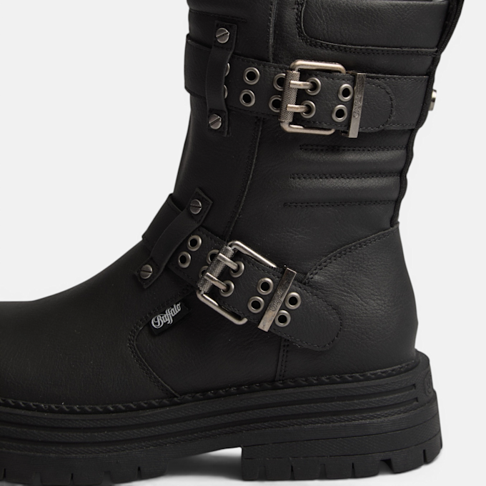 Buffalo LENNOX BIKER MID - VEGAN NUBUCK black 104896 4