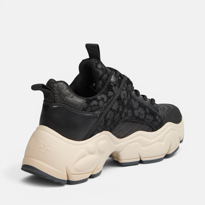 Buffalo BINARY GLAM - VEGAN NAPPA/SUEDE schwarz 104895 3