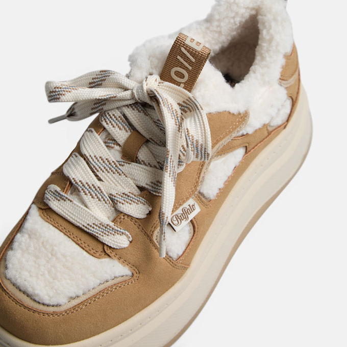 Buffalo CELES TEDDY LO - VEGAN NUBUCK/FUR Beige 104909 4