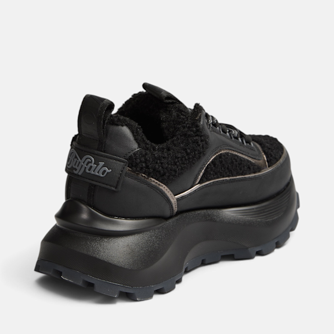 Buffalo MANHATTEN SNEAKER WARM - VEGAN NAPPA/FUR black 104912 3