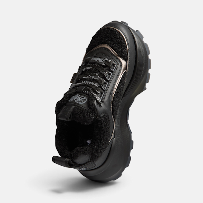 Buffalo MANHATTEN SNEAKER WARM - VEGAN NAPPA/FUR negro 104912 4