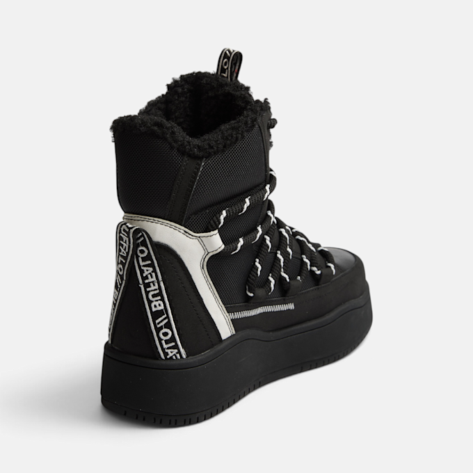 Buffalo ARIYA LACE UP WARM HI - VEGAN NUBUK/NYLON black 104914 3