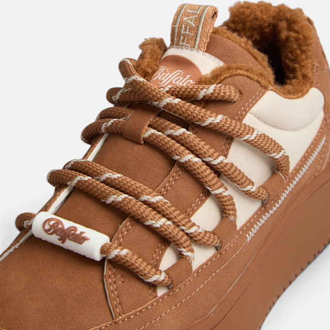 Buffalo ARIYA LACE UP WARM LO - VEGAN NUBUCK brun 104919 4