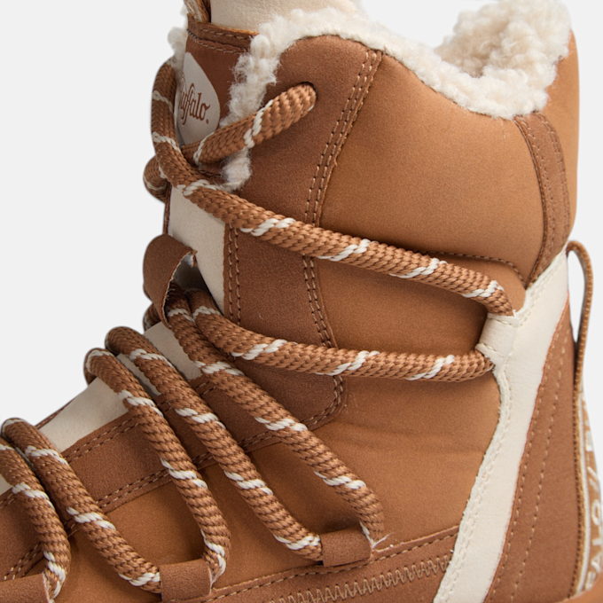 Buffalo ARIYA LACE UP WARM HI - VEGAN NUBUK brown 104927 4