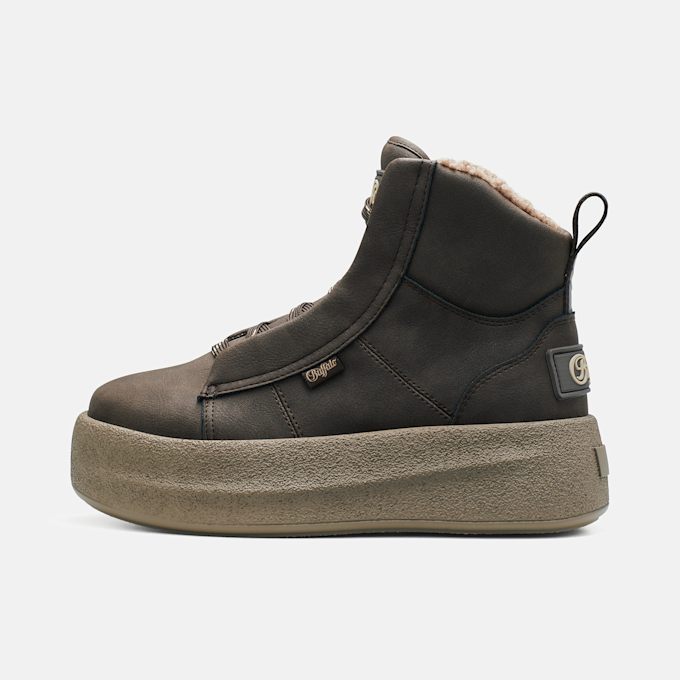 Buffalo JUKA LACE UP MID WARM - VEGAN NUBUCK Braun 104929 1