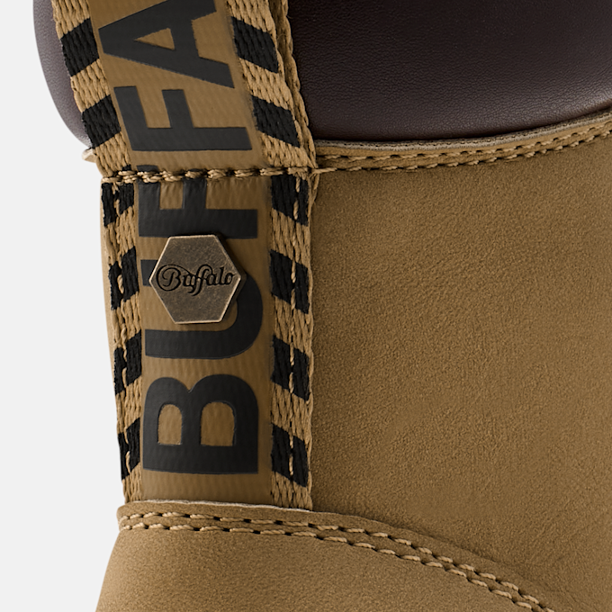 Buffalo ZELIA LACE UP WORK - VEGAN NUBUCK Braun 105968 5