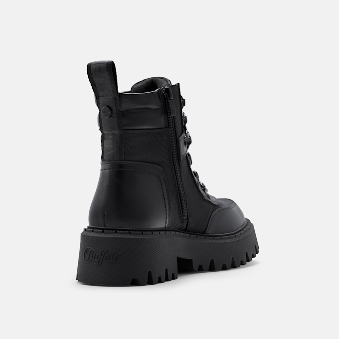 Buffalo ZANE COM BOOT MID - VEGAN NAPPA/NYLON Nero 105975 4